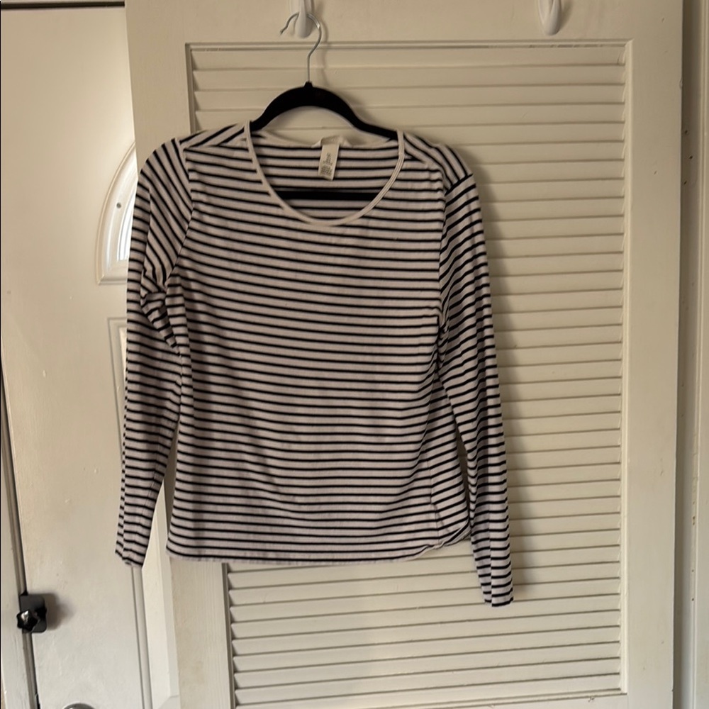 Classic Black and White Striped Top